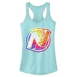 Hasbro Camiseta sin mangas Nerf Tie Dye para mujer con dobladillo redondo y espalda cruzada, Cancun, X-Large