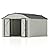 Patiowell 10 X 12 FT Barn Style Metal Storage Shed for Outdoor, Steel Yard Shed with Design of Lockable Doors, Utility and Tool Storage for Garden, Backyard, Patio, Outside Use