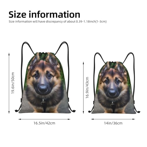 Drawstring Backpack Sports Gym Bags Draw String Bag for Women Men Cute german shepherd Drawstring Bags Sackpack2