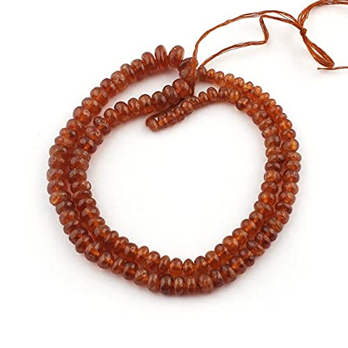 Hessonite smooth rondelles pour créer vos colliers d'été 4mm-9mm