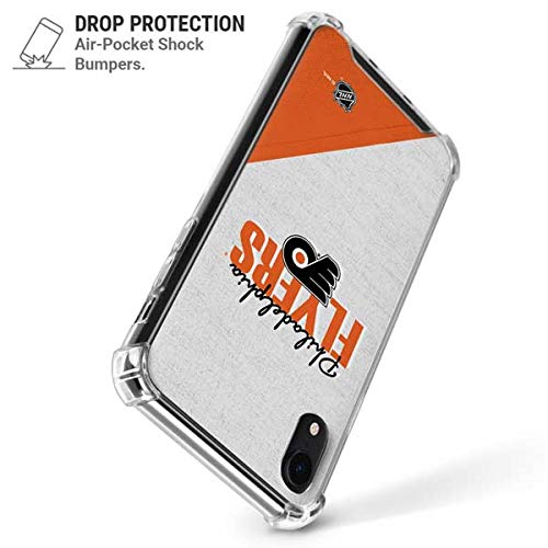 Skinit Clear Phone Case Compatible with iPhone XR - Officially Licensed NHL Philadelphia Flyers Script Design