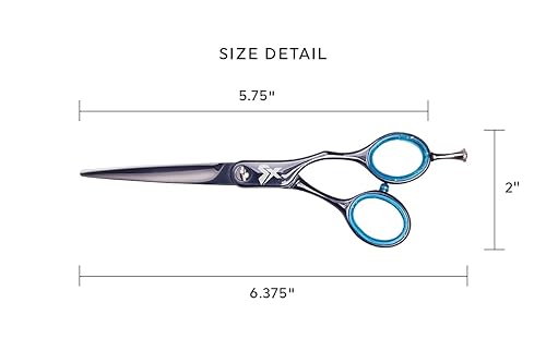 Miniatura 3 de Cricket Shar Xpressions - Tijeras de corte de pelo de 5.75 pulgadas, tijeras japonesas de acero inoxidable, color gris