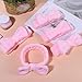 20 Pcs Spa Headband Bulk, Pink Spa Headband Soft Hair Bands for Face Washing Skincare Headbands Hair Band for Washing Face Makeup Headbands for Women Cosmetic Head Wraps for Shower Skin Care Yoga