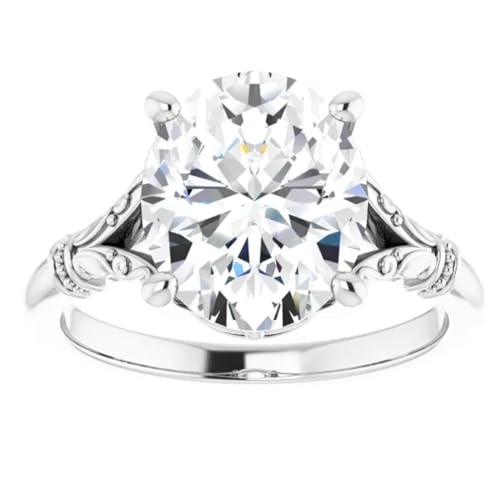 Oval Cut 4 Ct. Lab Diamond Engagement Ring3