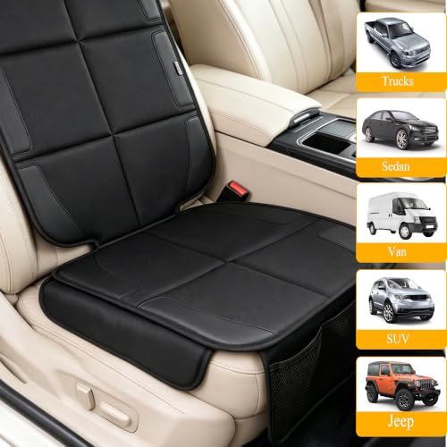 Image of Meolsaek Car Seat Protector for Child Car Seat,600D Waterproof Car Seat Cover,Thickest Padded Non-Slip Fabric for Child and Pet with Pockets (1 pc -Red)