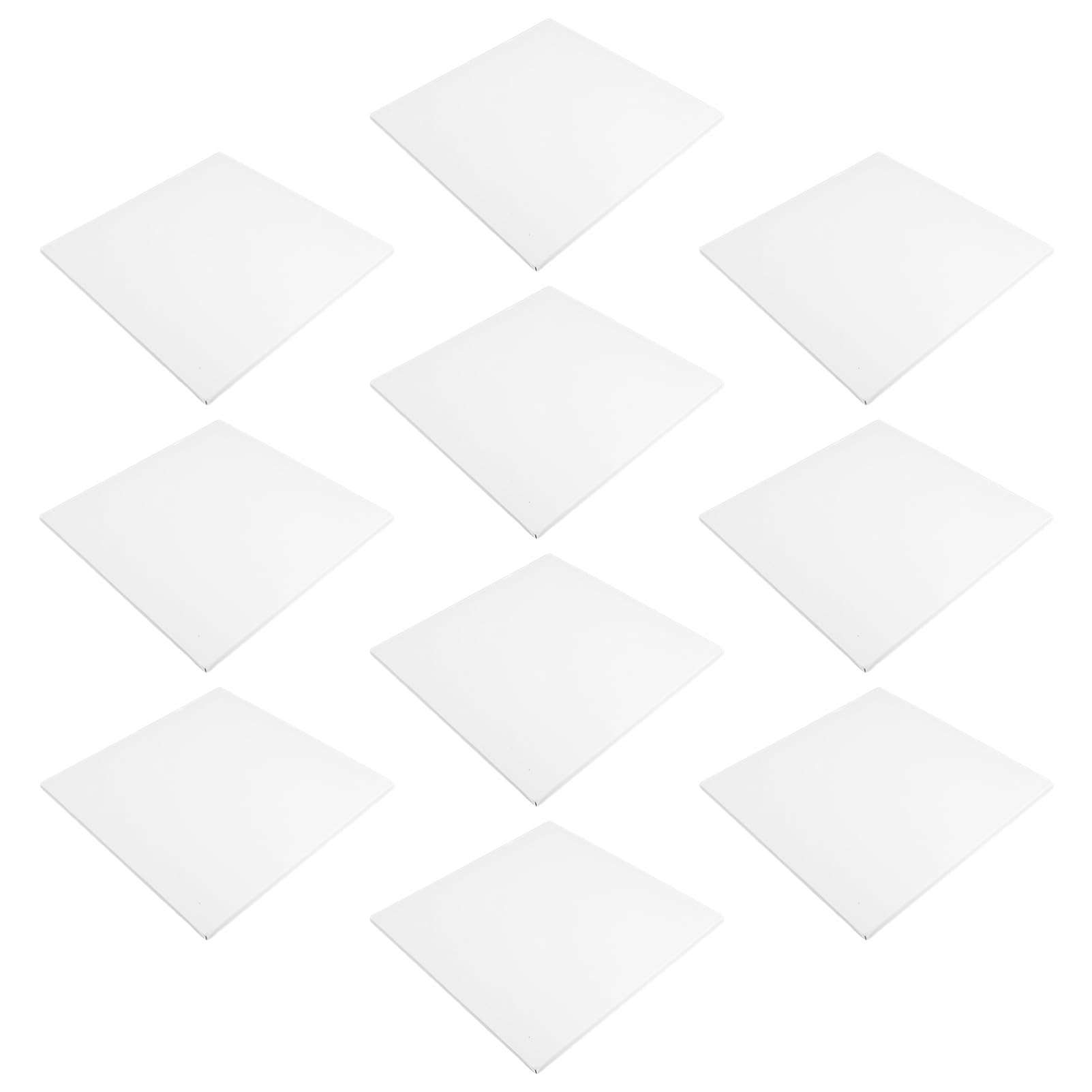 Socles Carton pour Gâteau Blancs x10, Épais, Forme Carrée, Robustes | Mariages, Fêtes, Surface Solide, Plateau de Desserts, Accessoires de Pâtisserie, Service Stable