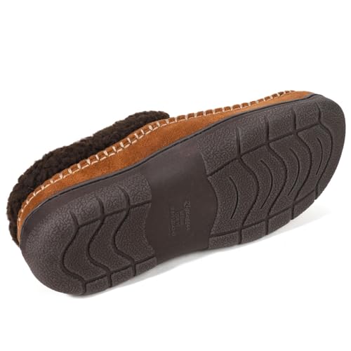 Image of Zigzagger Men's Slip On Moccasin Slippers Indoor Outdoor