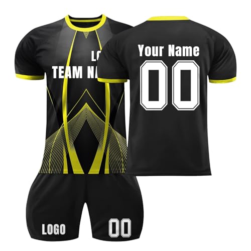 Conjunto de camiseta de fútbol personalizada, camiseta de fútbol personalizada, pantalones cortos, uniforme deportivo de fútbol para hombres, mujeres, jóvenes, niños y niñas, verde, L