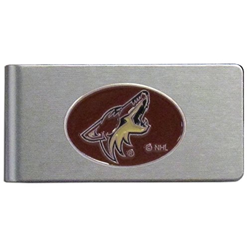 NHL Siskiyou Sports Mens Phoenix Coyotes Brushed Metal Money Clip One Size Team Color