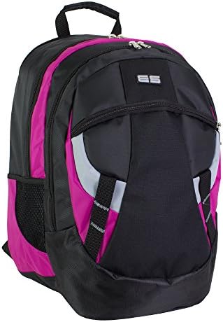Eastsport Oversize Multifunctional Sports Backpack for Work, Travel, Outdoors - Black/Magento Pink