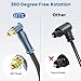 EMK 90 Degree Toslink Optical Cable 24K-Gold Connector 360 Degree Free-Rotating Plug Fiber Optic Cable S/PDIF Toslink Male to Male for Home Theater, Sound Bar, TV, PS4, Xbox (Blue,6.6ft/2m)