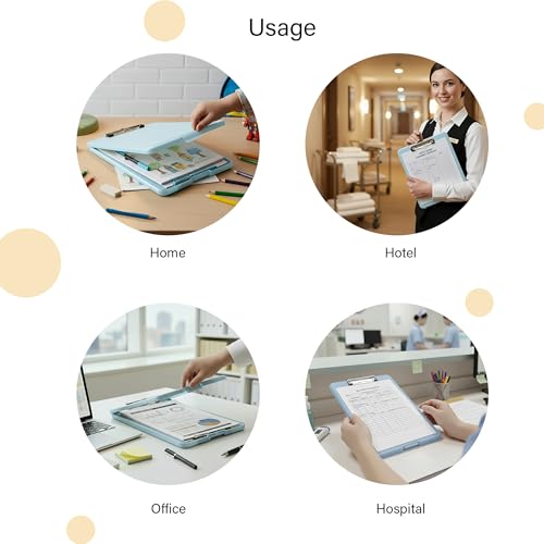 Image of oddpod Praise A4 Clip Pad /Clipboard with Storage Case for Paper and Document Storage 83002 (Light Blue)