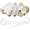 muur spiegel stickers,Mengger 56 stuks vellen muur flexibele verwijderbare acryl spiegel muur Sticker sticker voor Home…