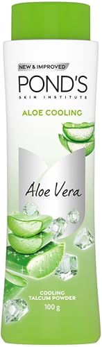 Pond's Polvo de enfriamiento con bondad de Aloe|Enfriamiento instantáneo|Enfriamiento 3X|Alivio fresco helado|3.53 oz