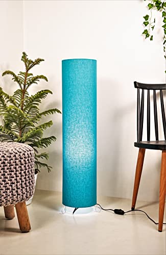 Image of Cotton Fabric Floor Lamp for Bedroom's Desk Lamp for LivingRoom, Bed Room, Office | Night Stand Dimmable Room Floor Lamp for Reading Corner Lamp (Blue)