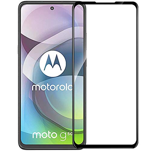 Image of VZZR?'s D+ / 11D Tempered Glass for Moto G 5G (Black) Edge to Edge, 9H, 2.5D, 0.3mm, Full Glue, Full HD, Cover /Case Friendly Anti Scratch Screen Protector Guard with Easy Installation Kit