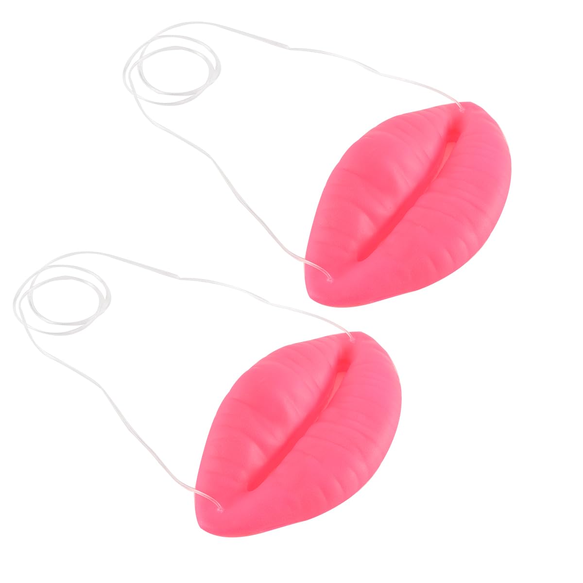 Muiltvoe 2 Pcs Sausage Mouth Decor Funny Pink Lips Halloween Jokes Props For Masquerade Cosplay Party Supplies