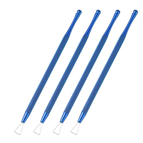 HZWLF Nail Art Tool, Nagelhautschieber Edelstahl Dreieck Nagelhautschäler Schaber Nail Art Remover Tool Nagelschaber Für…