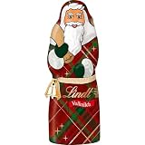 Lindt Schokolade | Santa Karo Royal | 70g | Vollmilchschokolade in Weihnachtsmann-Form | elegantes Karomuster | edle Weihnachtsfigur zum Verschenken