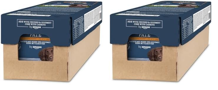 by Amazon Alimento para Perros, paté con Pollo y Relleno Gourmet con Zanahorias y Pasta, 300 g, Paquete de 20 Unidades (Anteriormente Lifelong !)