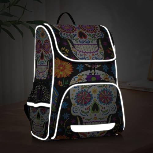 Mochila escolar reflectante con compartimento para portátil infantil 5