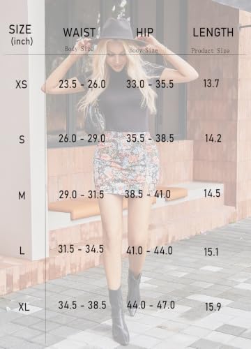 SimpleFun Going Out Skirts for Women Y2K Short Skirts Bodycon Floral Skort - image 8