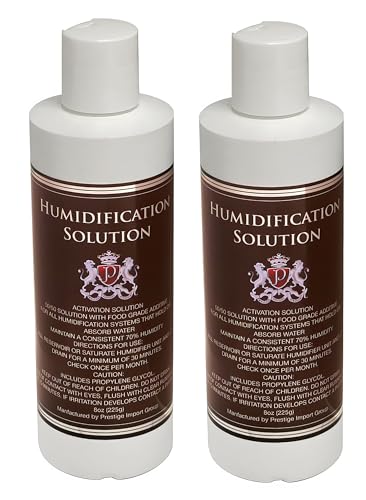 Humidor Solution 8oz (2-Pack) - Humidifier Liquid - Premium Formula - 70% RH