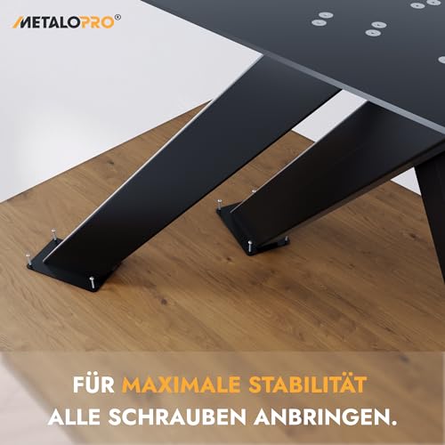Pied de table en métal robuste central style industriel noir - 7