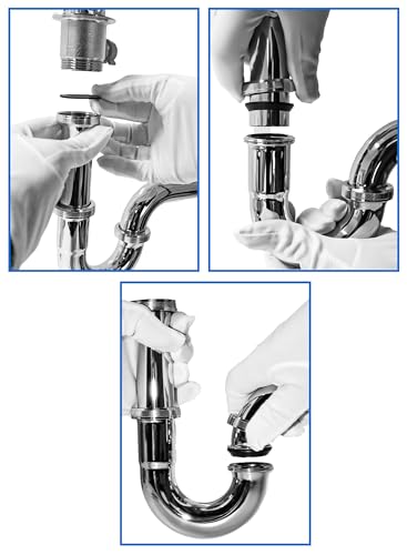 EDELER [6 Tlg.] Siphon Dichtungen für 1 1/4 Zoll (32mm) handelsübliche Waschbecken Siphon aller Art, Set enthält 2x Keildichtungen, 3x Flachdichtungen,1x O-Ringdichtung – Dichtung Waschbecken Ablauf.