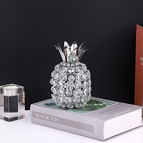Juxyes Sparkly Crystal Beads Pineapple Ornament Handmade Decorative Pineapple Nordic Artificial Fruit Figurine Statue Table Centerpiece Decor For Home Wedding Party Festival #TOP1
