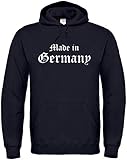 Textildruck Universum Hoodie Made in Germany Kapuzensweatshirt (L, Schwarz)