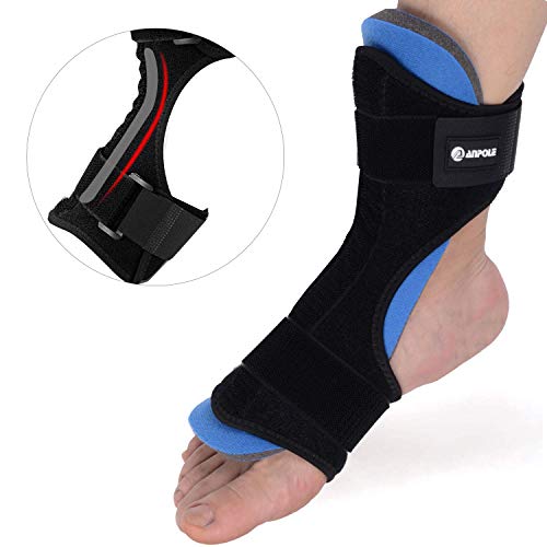 Anpole Plantarfasziitis  Carril Nocturno, Soporte ortopédico Ajustable Unisex para los pies, Soporte del Arco del pie, Alivio eficaz del Dolor, Negro