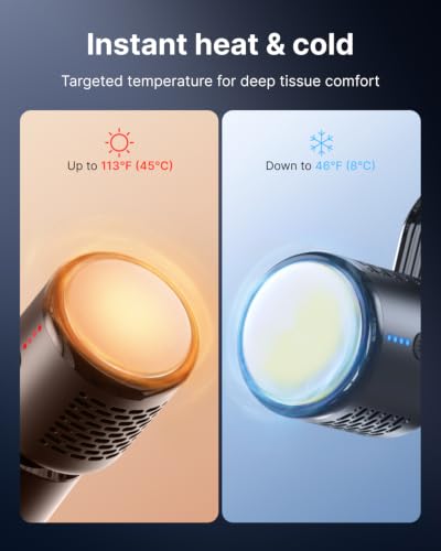 Image of RENPHO Active Mini Thermacool Massage Gun with Heat and Cold, Thumb Loop