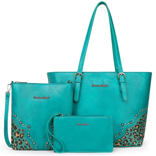Montana West Purses for Women Tote Bag 3Pcs Set Leopard Print Satchel Handbags