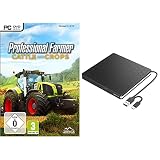 Professional Farmer: Cattle and Crops & External DVD Drive, Amicool USB 3.0 Type-C CD DVD +/-RW Optical Drive USB C Burner Slim CD/DVD ROM Rewriter Writer Reader Portable for PC Laptop Desktop