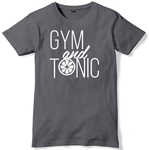 Daytripper Clothing Gym and Tonic Mens Funny Unisex T-Shirt-XX-Large-Charcoal