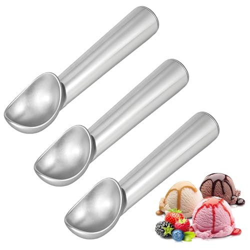 Cuillère à crème glacée 3Pcs Cuillere a Glace Boule Cuillères à glace en aluminium Antiadhésive Antigel une Pièce Cuillere a Glace pour Différentes...