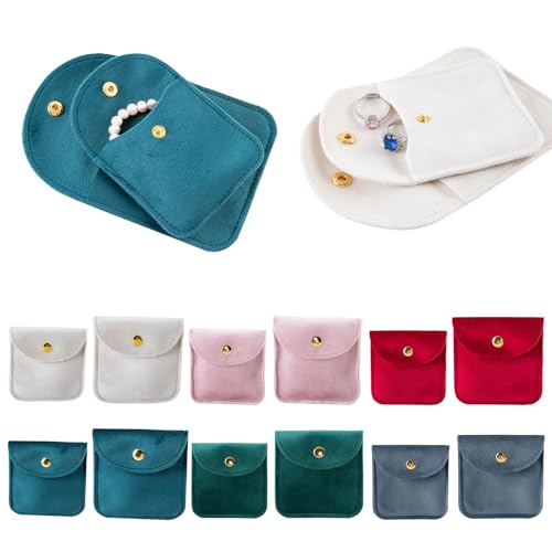 ETAWDE Elegant Flannel Bag for Jewelry Storage Packaging Bags for Rings Bangles Bracelets Necklaces and Earrings