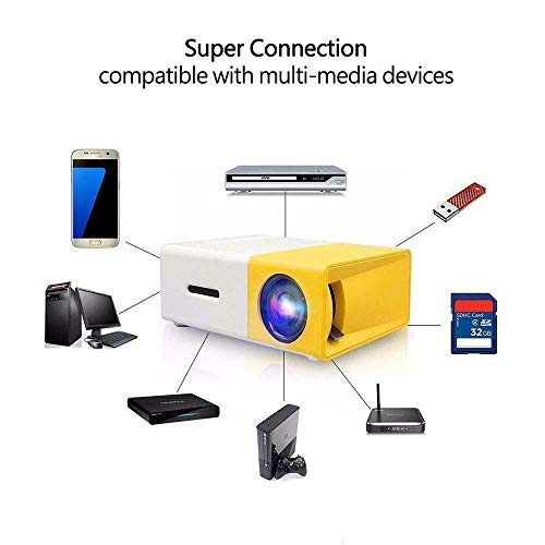 Mini projecteur de poche YG300 pour projection sur mur et plafond - 5