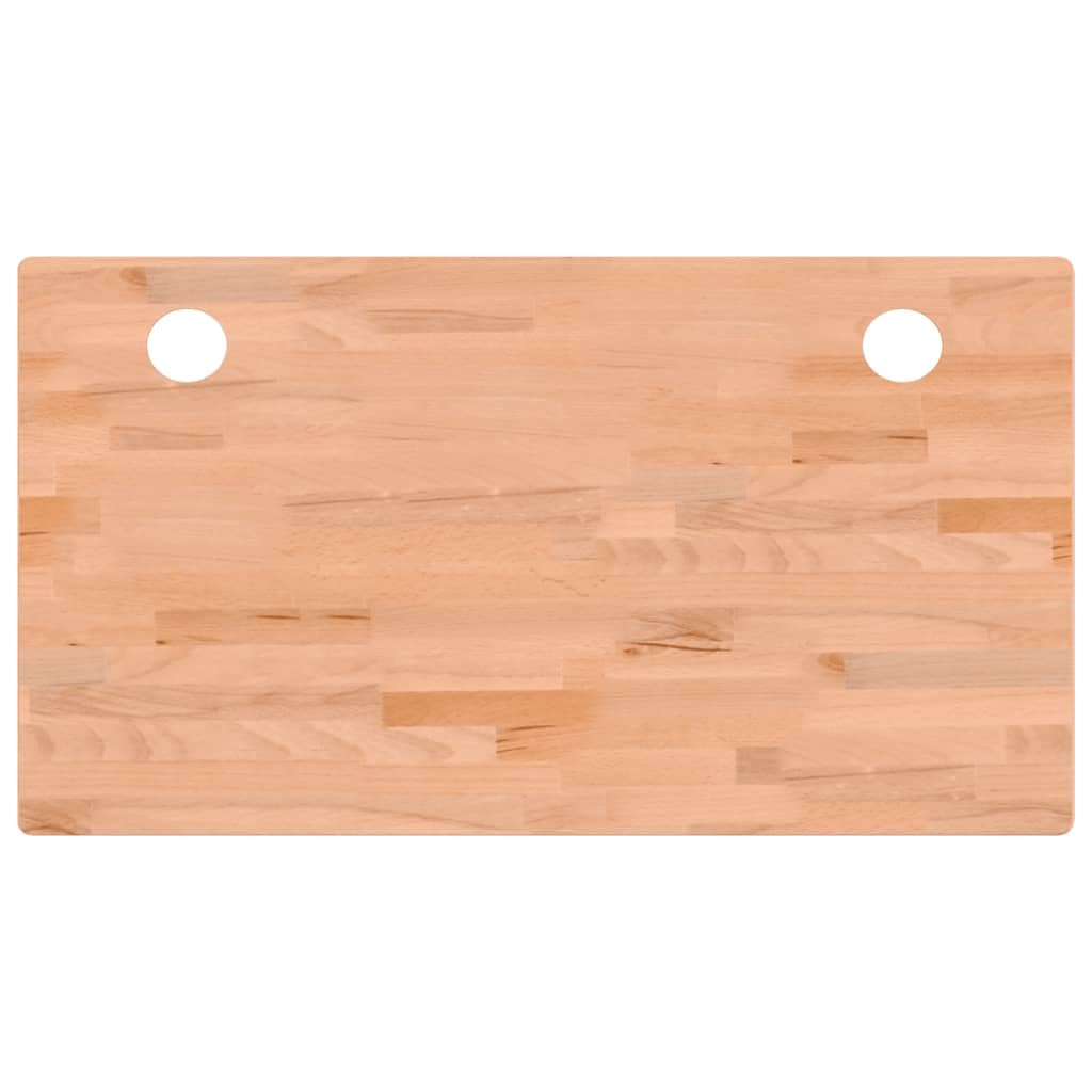 vidaXL Piano Scrivania 110x60x2,5 cm in Legno Massello di Faggio