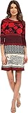 Donna Morgan Women's Three-Quarter-Sleeve Printed Jersey Dress