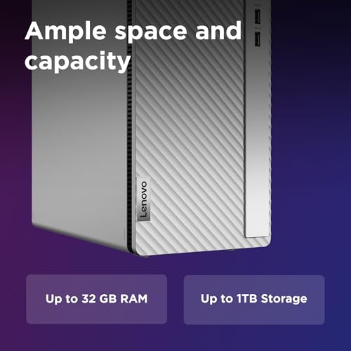 Image of Lenovo IdeaCentre Tower Intel Core i7-13620H (32GB RAM /1TB SSD /Win 11 /WiFi 6 /USB Calliope Keyboard & Mouse /Grey)