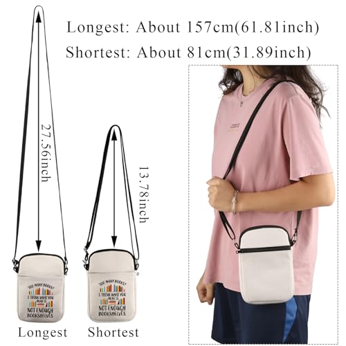 PLITI Book Lover Crossbody Bag Too Many Books? I Think What You Mean Is Not Enough Bookshelves Librarian Reading Lover Gift 6