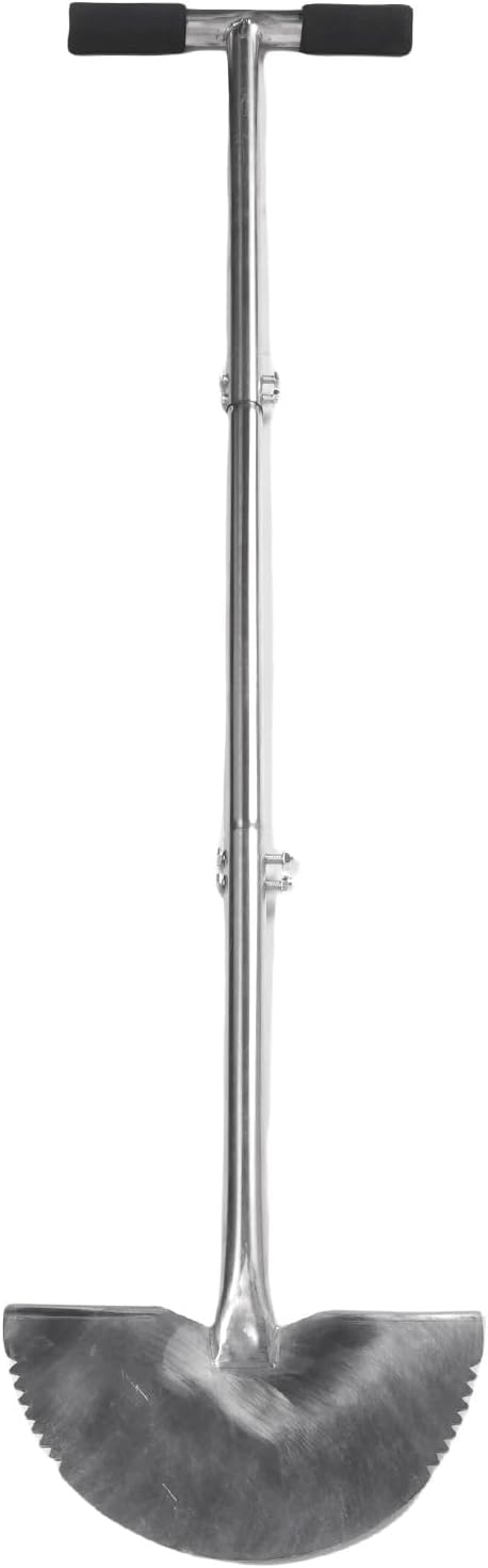 Half Moon Lawn Edger Stainless Steel Saw Tooth Grass Edge Trimmer with Non Slip Handle for Walkways Driveways Gardens