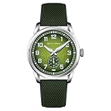 FTEOXLC Orologio automatico alla moda, quadrante verde in stile militare, movimento ST1701, cassa in acciaio inossidabile con cinturino in fibra di carbonio da uomo, V 1, Militare