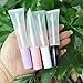 COSIDEA 50 pack Empty Pink 15ml Squeeze lip gloss tubes with wand 0.5oz soft lipgloss container chapstick containers empty tube