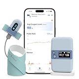 Babytone Baby Sleep Monitor with Base Station- Smart Sleep Sock, Tracking Heart Rate and Movement, Wearable Baby Foot Monitor with Bluetooth and APP, for 0-36 Months Newborn