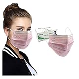  Tuhao - Mascarilla desechable para adulto, no tejido, 3 pliegues, protección facial, colorida, cómoda, desechable, para hombre y mujer, transpirable, 50 unidades H Talla única