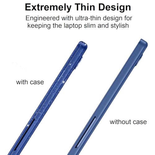 Image of Midkart Compatible with MacBook Neo Case 13 inch 2026 Release Model A3404 with A18 Pro Chip Hard Shell Case Cover with Keyguard and Dustplugs, Indigo Transparent Glitter