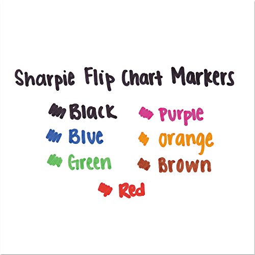 Image of Sharpie Flip Chart Markers, Bullet Tip, Assorted Colors, 8-Count